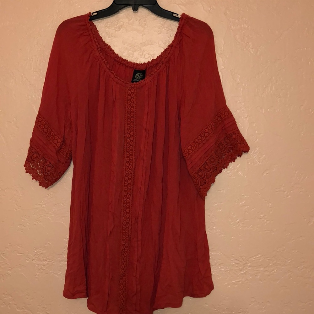 Red orange blouse